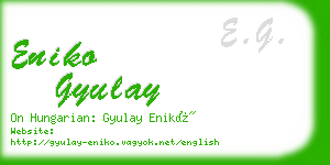 eniko gyulay business card